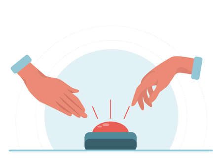 Negotiation concept. Opposite opinions, directions, interests and pointsのイラスト素材