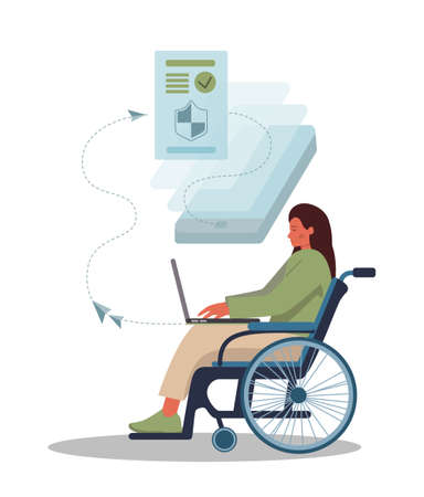 Diverse women in AI and STEM concept. Female character worksのイラスト素材