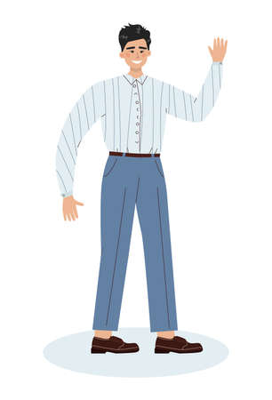 Asian businessman. Character wearing business casual clothingのイラスト素材
