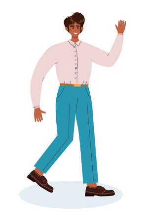 Indian businessman. Character wearing business casual clothingのイラスト素材
