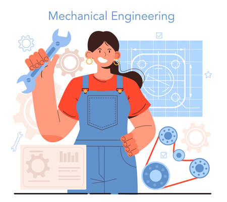 Diverse women in technology and engineering concept. Female characterのイラスト素材