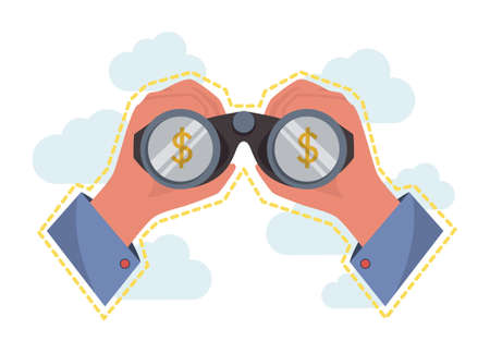 Small business development concept. Business people and investorsのイラスト素材