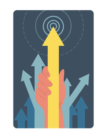 Skill up. Increasing of business or professional abilities.のイラスト素材