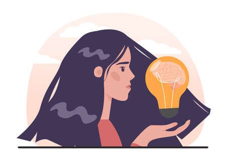 Rationalism set. Logical and structural thinking. Mind behaviorのイラスト素材