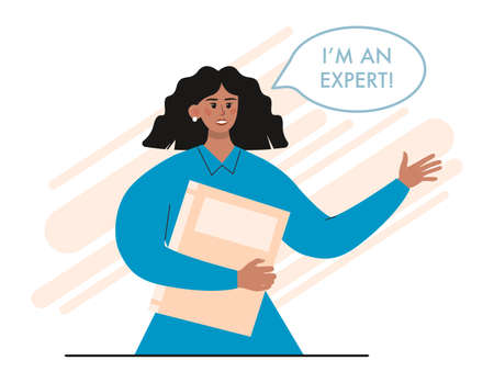 Expert concept. Professional business adviser provides solutionsのイラスト素材