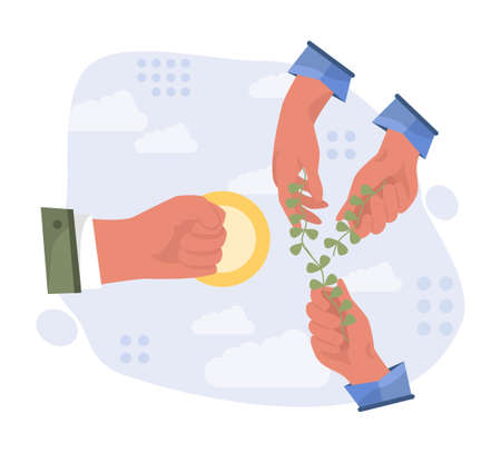 One against all concept. One character standing out of the crowdのイラスト素材