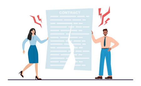 Conflict concept. Business controversy or disagreement. Communicativeのイラスト素材