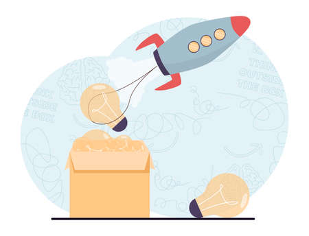 Think outside the box concept. Creativity and brainstorming