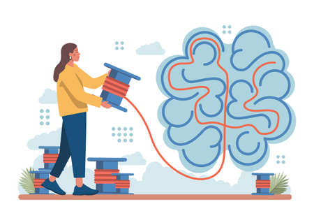 Labyrinth concept. Hard choice or confusion idea. Difficult decision-makingのイラスト素材