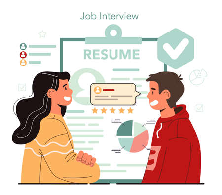 Human resources manager concept. Idea of recruitment and job management.のイラスト素材