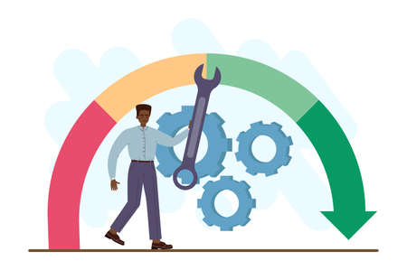 Adaptation concept. Settings changing to adopt to different situationのイラスト素材