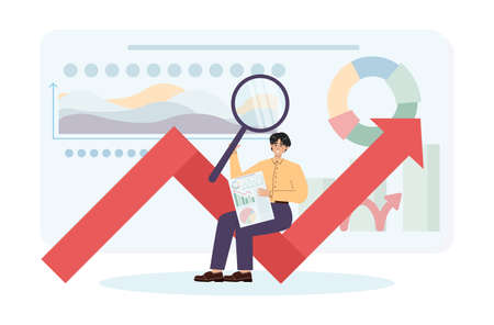 Business analyst. Financial operation optimization, strategy development,のイラスト素材