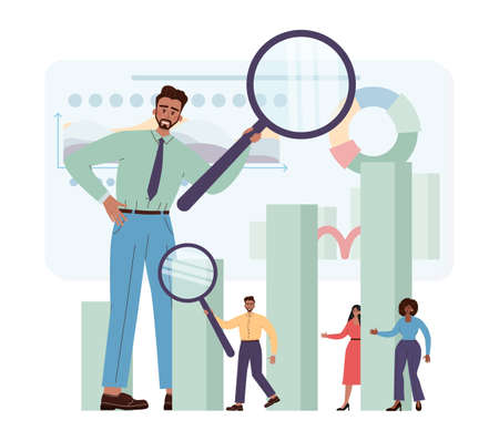 Business analyst. Financial operation optimization, strategy development,のイラスト素材