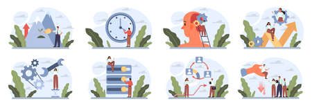 Adaptation concept set. Fast and effective settings changingのイラスト素材