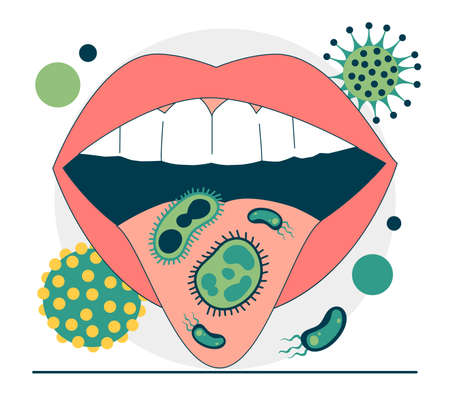 Oral hygiene concept. Dental cleaning tools preventing bad breath
