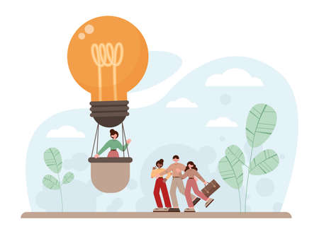 Idea concept. Creative innovations or solutions generation.のイラスト素材