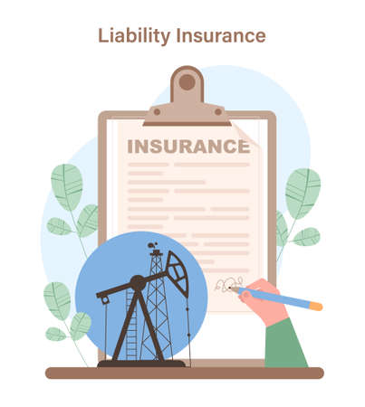 Liability insurance concept. Idea of security and protection of propertyのイラスト素材