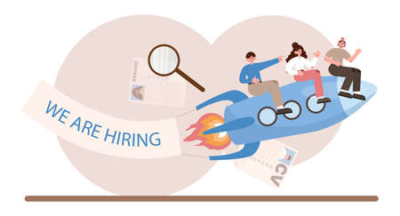 Human resources concept. Idea of recruitment and job management.のイラスト素材