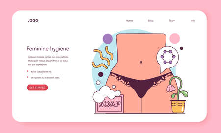 Womens health concept. Female intimate hygiene and reproductiveのイラスト素材