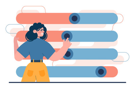 Setting and optimization concept. Idea of improvement, change or repair.のイラスト素材