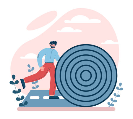 Way to success. Business or personal development journey. Self-growthのイラスト素材