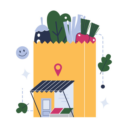 Small business support and protection. Local business investingのイラスト素材