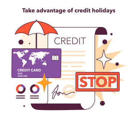 Take advantage of credit holidays. Effective financial optimizationのイラスト素材