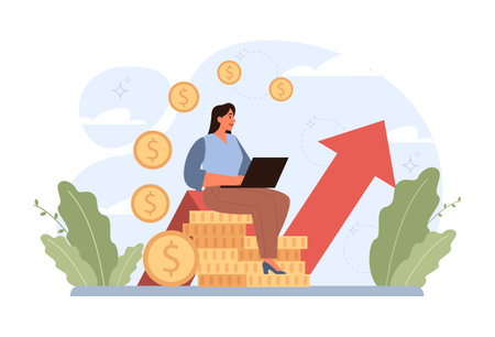 Investment concept. Investing strategy, idea of financial supportのイラスト素材