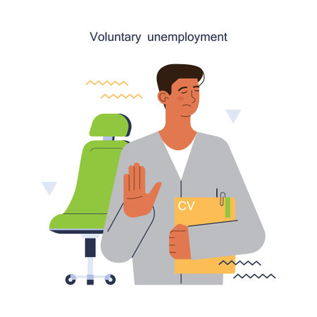 Unemployment concept. Social problem of occupancy, job offerのイラスト素材