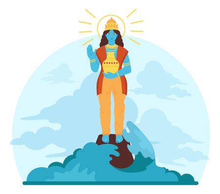 Diwali is a Hindu religious festival of lights. Hinduism five days holiday.のイラスト素材