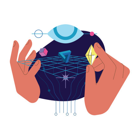 Metaverse concept. Digital environment or online virtual platform.のイラスト素材