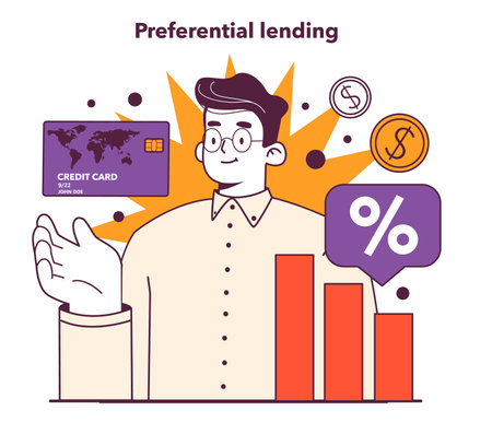Preferential lending. Government actions for financial stabilizationのイラスト素材