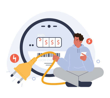 Growing up cost of living. Grocery price rising up. Utility bills, gasのイラスト素材