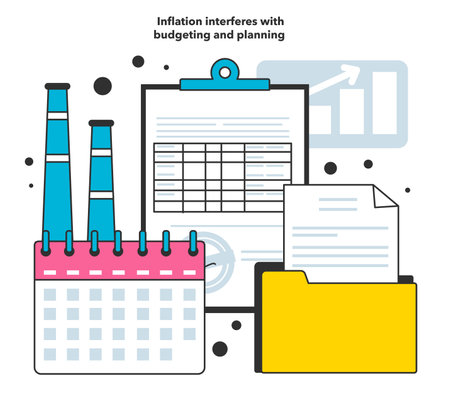 Inflation effect. Economics crisis and value of money decline implications.のイラスト素材