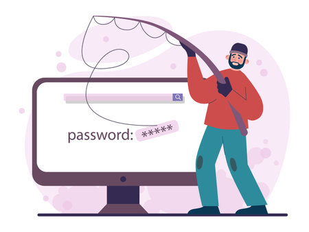 Data theft concept. Cyber attack, hacker stealing personal dataのイラスト素材
