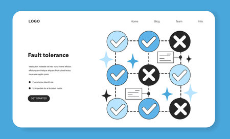 Fault tolerance as an artificial neural network benefit. Self-learningのイラスト素材