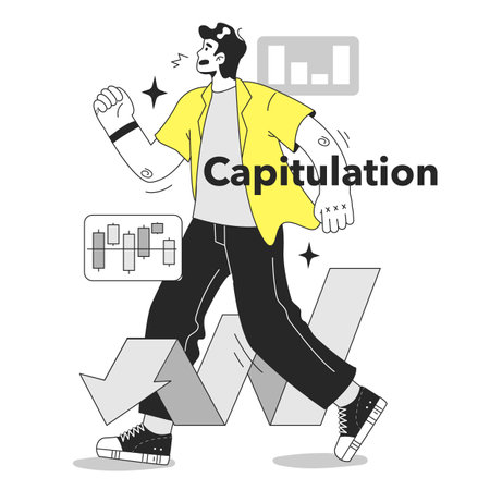 Cycle of investor emotions. Emotions and feelings of characterのイラスト素材