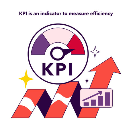 Key performance indicators. KPI is an indicator to measure employeeのイラスト素材