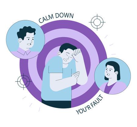 Gaslighting concept. Psychological manipulation method, and cognitiveのイラスト素材