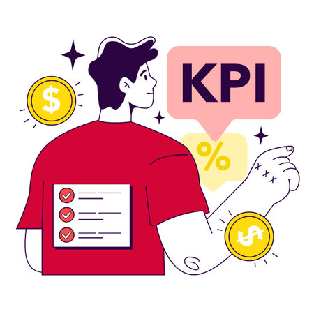 Key performance indicators. KPI is an indicator to measure employeeのイラスト素材