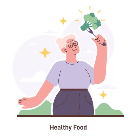 Healthy food as cardiac disease prevention for seniors. Cardiovascularのイラスト素材