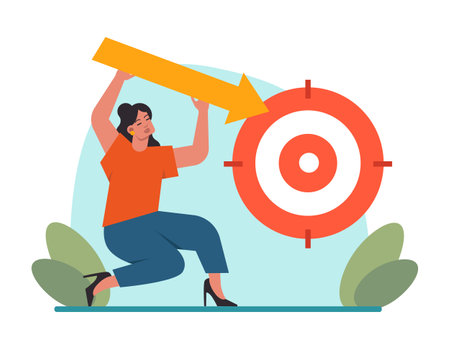 Business goal. Idea of strategy development and moving towardsのイラスト素材