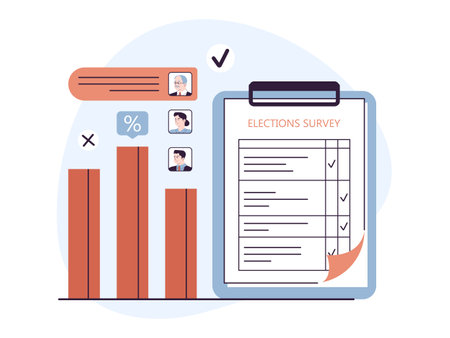 Turkey 2023 presidential election. Political surveys preliminary resultのイラスト素材