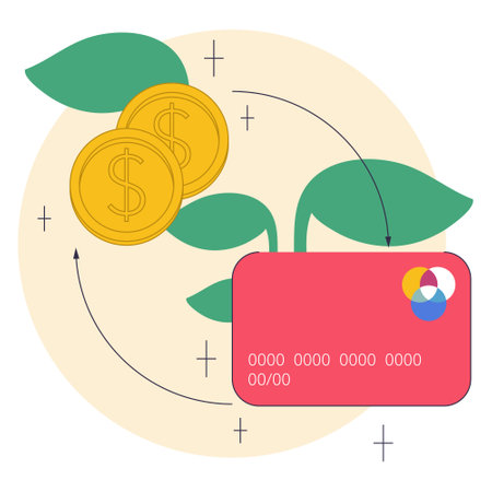 Cashback refund. Passive income from the internet. Purchase transactionのイラスト素材