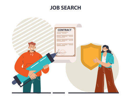 Job search. Recruitment and personnel management concept.のイラスト素材