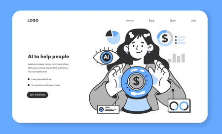 Neural network helping people in forecasting exchange rates, pricesのイラスト素材