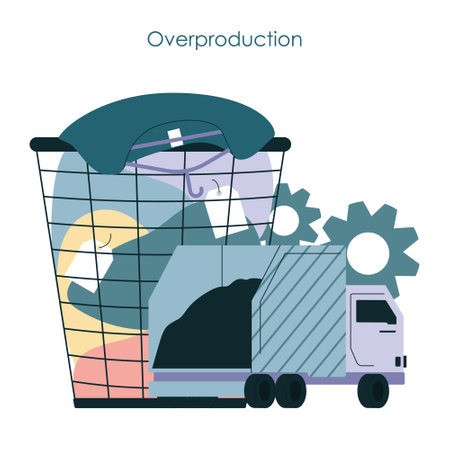 Overproduction and overconsumption concept set. Global ecologicalのイラスト素材