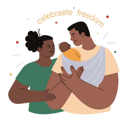 Juneteenth. Independence and emancipation day of black peopleのイラスト素材
