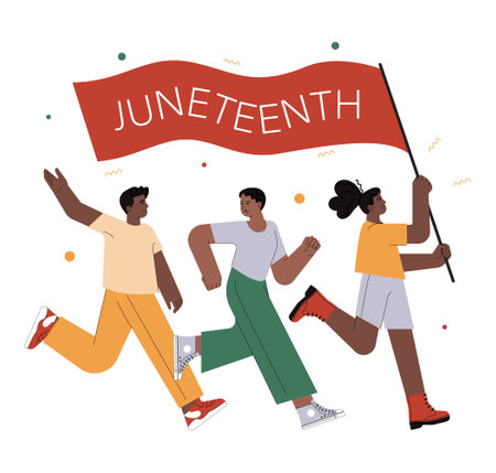 Juneteenth. Independence and emancipation day of black peopleのイラスト素材