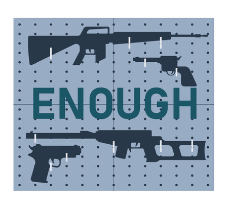 Gun control. Second amendment ban. Weapon regulations law movement. Firearm violence. Mass shooting...